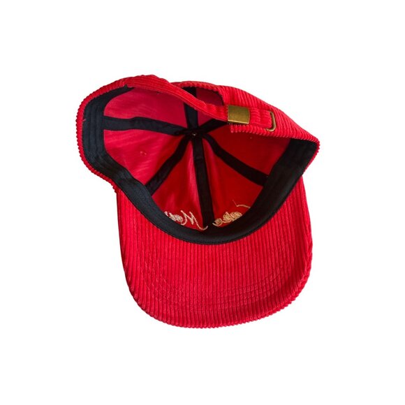 Cape May Point Red Corduroy Baseball Cap Adjustable Strapback - Picture 4 of 5